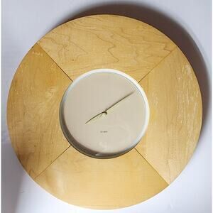 Hand Crafted Oak Wooden Wall Clock Features Stunning Grain & Dovetail Joints 15"